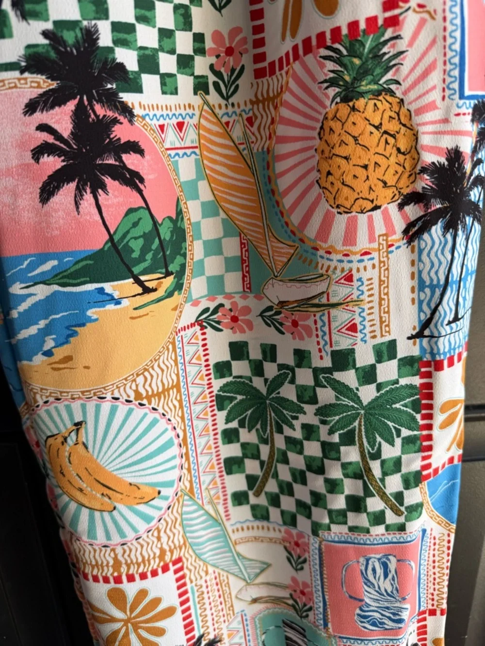 NWT Skies are Blue Castaway Calm Multi TROPICAL PRINT PANTS Size Small - Picture 9 of 13